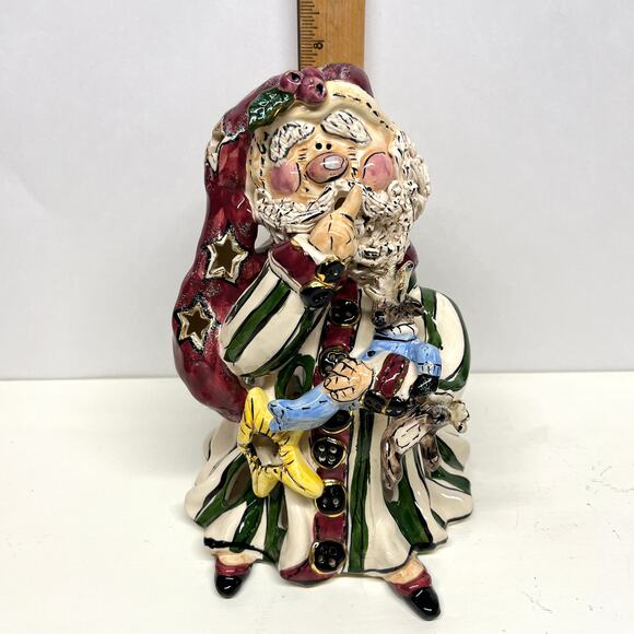 Blue Sky Clayworks Heather Goldminc Santa Tea Light - Picture 11 of 11